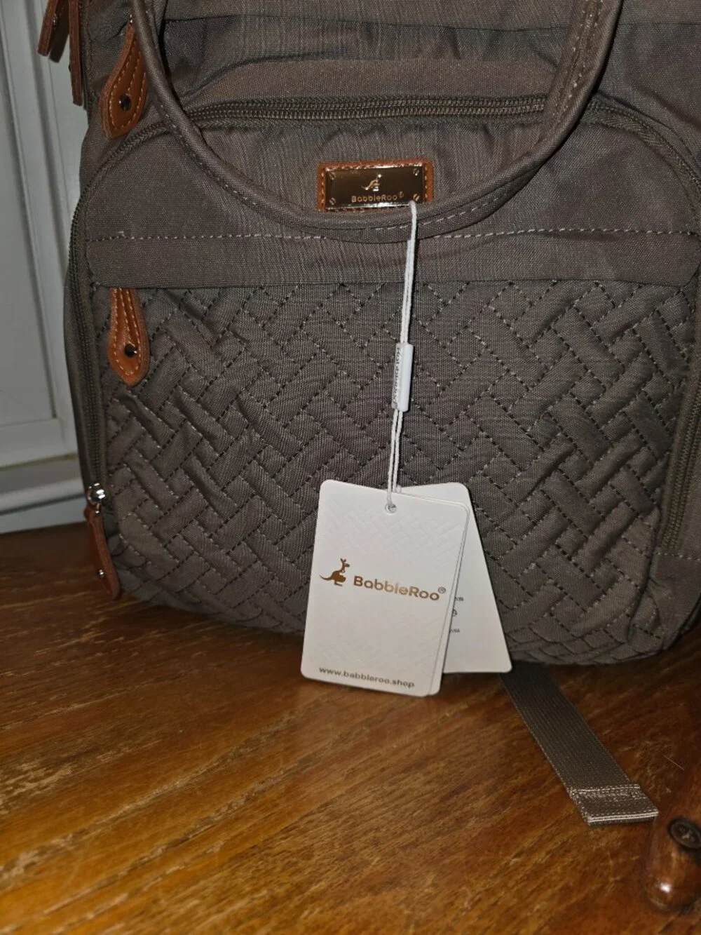 NWT!! BabbleRoo XL Diaper Backpack, Multi-function, Waterproof - DARK GREY